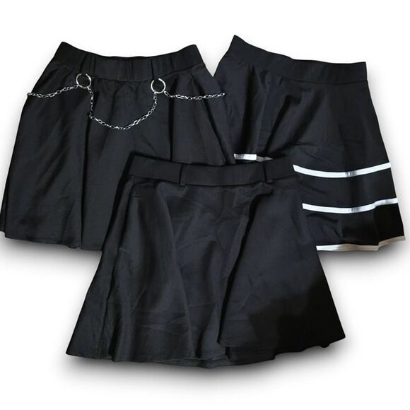 Hot Topic Dresses & Skirts - Lot of 3 Skater Skirts 2 Hot Topic 1 Unbranded Black Metal Belt Medium